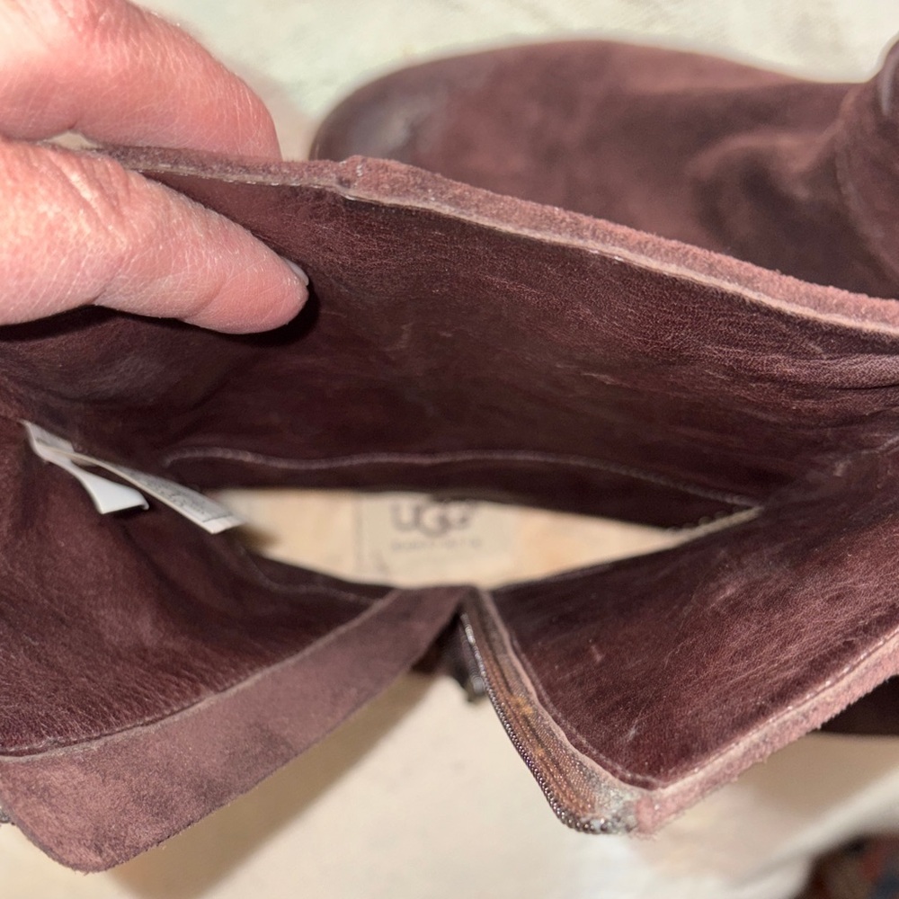 UGG Chocolate Suede Ankle Boots